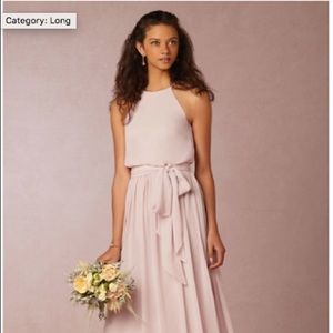 BHLDN Alana dress by Donna Morgan in Palest Pink